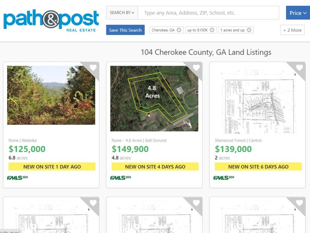 Find your ideal Cherokee County Lots