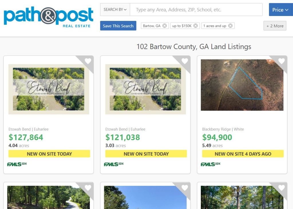 Find your ideal Bartow County Lots